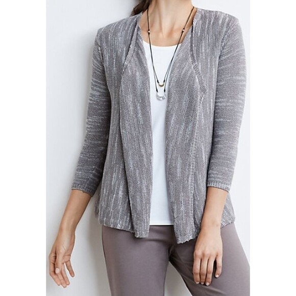 J. Jill Pure Jill Womens Dipped Open Front Cardigan Sweater size XS MSRP $89 NEW - Picture 1 of 7